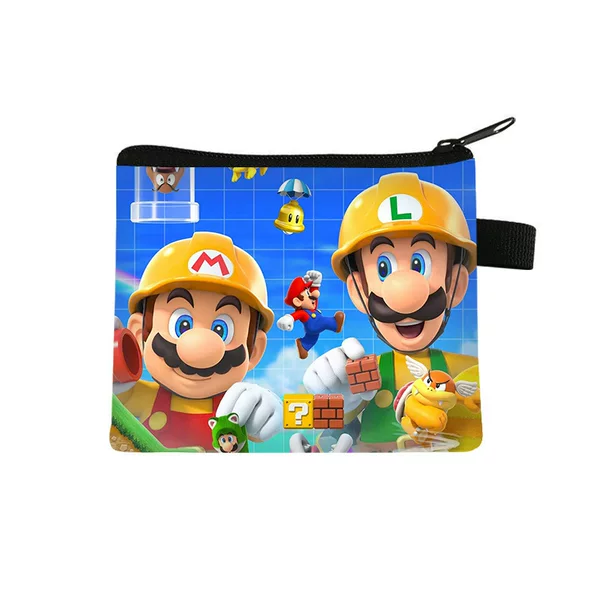 Mario Children's Coin Purse Large Capacity Student Card Holder Unisex Storage Bag One-Piece Dropshipping Cross-Border Hot Seller