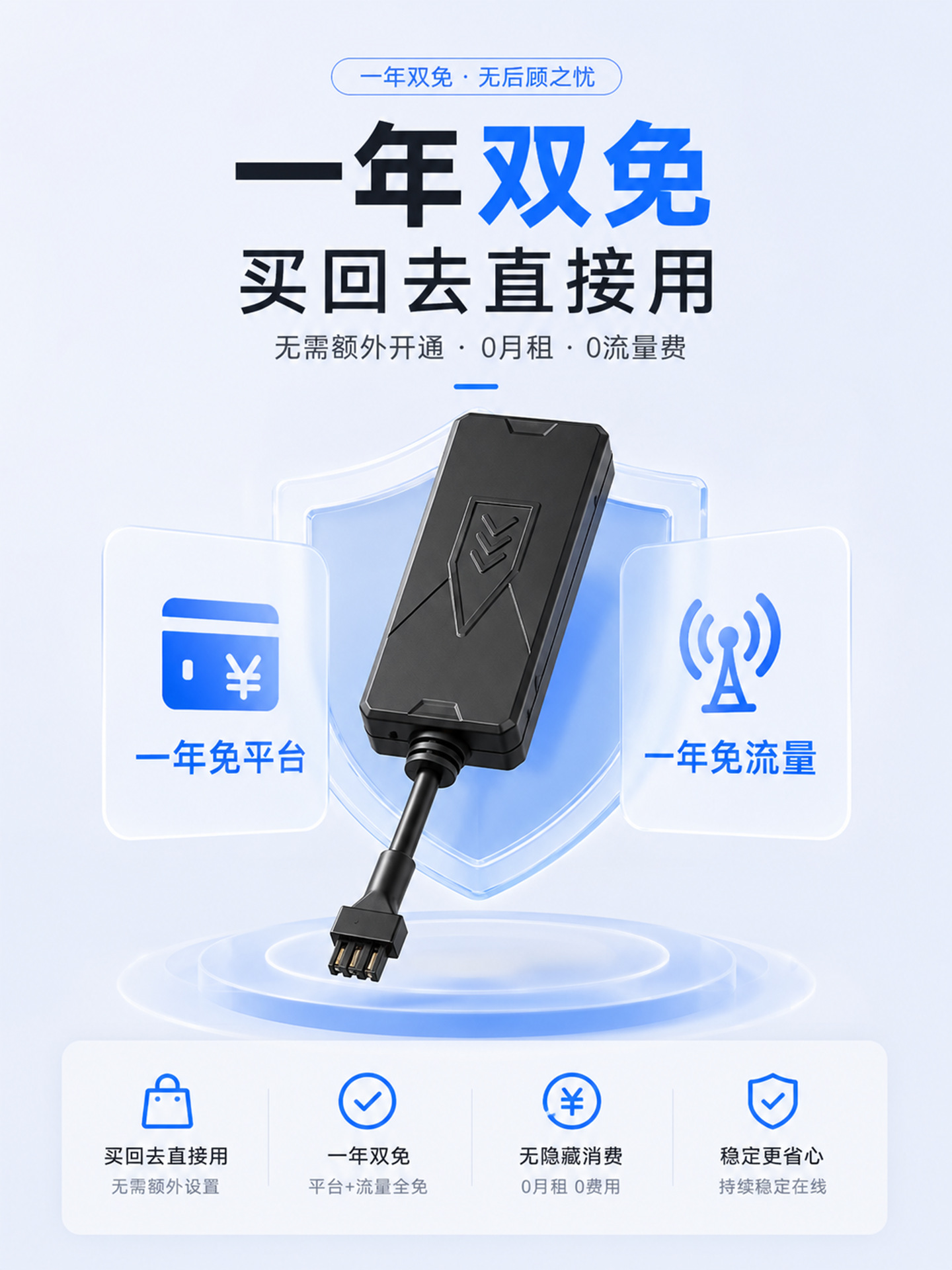 4G vehicle GPS tracker with wired Beidou system for car, motorcycle, electric vehicle, and truck fleet management, offering fuel and power cut-off features for smart transportation