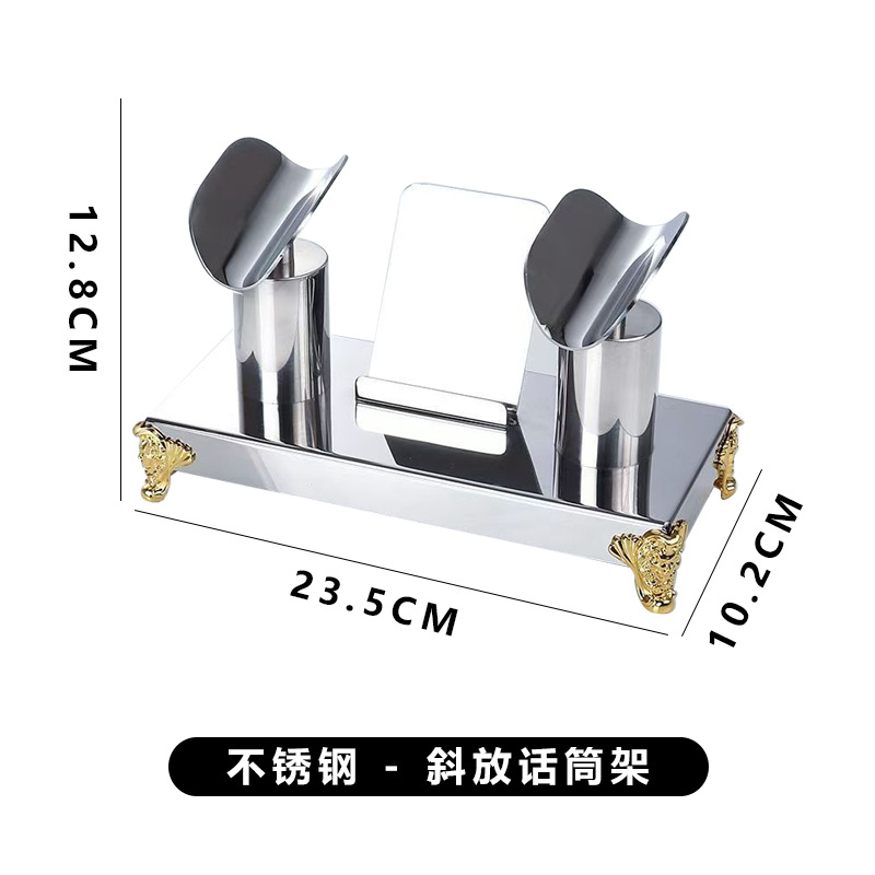 Clásico swing de Oro Negro - estante de micrófono inclinado (acero inoxidable)