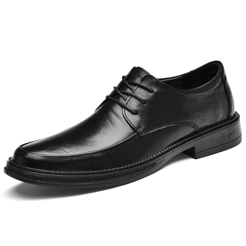 2025 Men's Business Leather Shoes, First-Layer Cowhide, Spring and Autumn Style, Comfortable British-Style Leather Shoes, Oxford Shoes