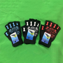 半指保暖针织手套五指厂家儿童批发处理冬季胶印休闲工作手套