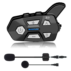 Motosiklet Dəbilqə Bluetooth İnterkom Wayxin R9 Bluetooth Qulaqlıq
