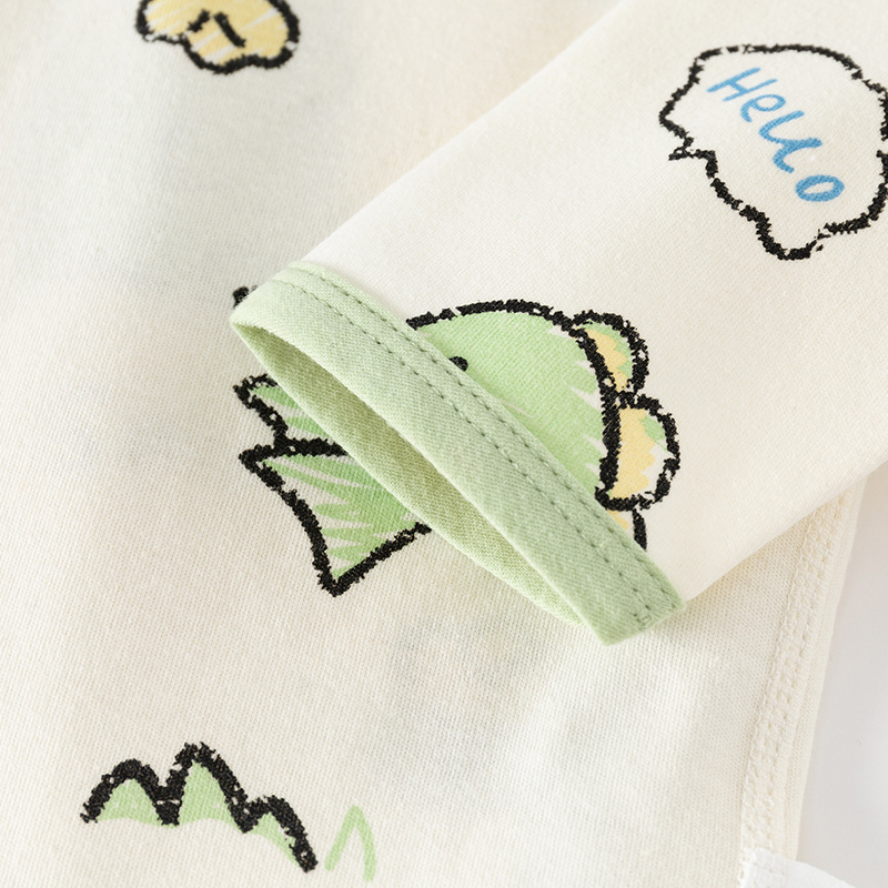 Otoño nueva ropa de recién nacido puro algodón deshuesado manga larga vaina bebé mono ropa de los niños