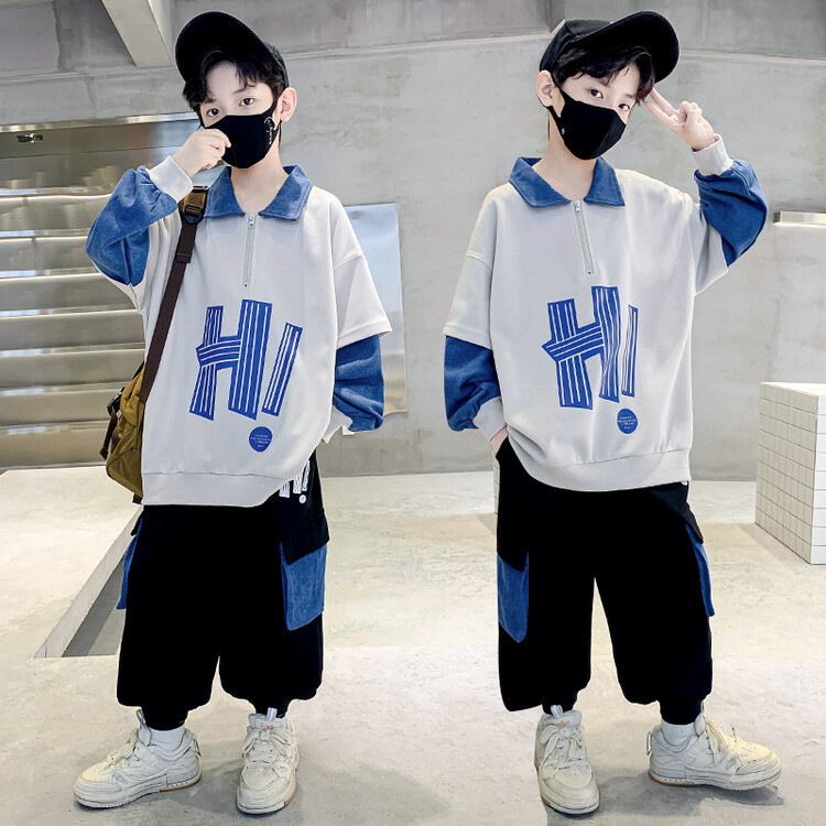 Sæt 2023 Ny Zhongda børne drenges forårsstil Smuk moderigtigt efterår Cool og_voghion.com