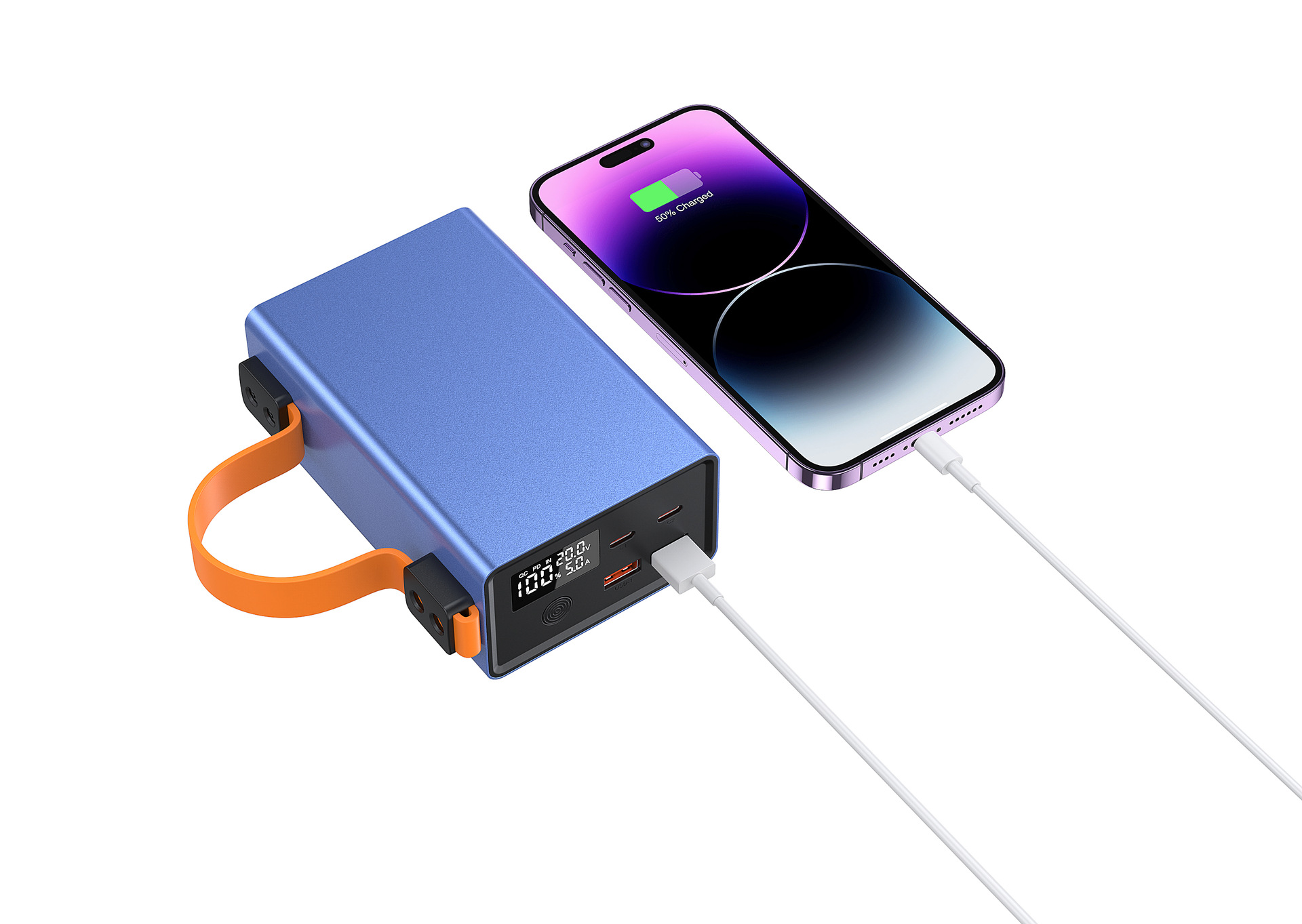 Aluminum Alloy Ultra-Large Capacity 40000mAh Power Bank with PD Bidirectional Fast Charging Durable Portable Mobile Power Supply for Students and Outdoor Use