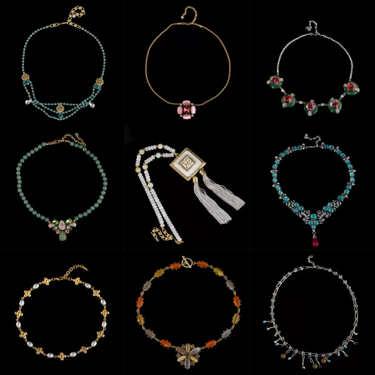 中古vintage2025冬铜合金电镀跨境气质几何高级感女款项链叠戴NEW