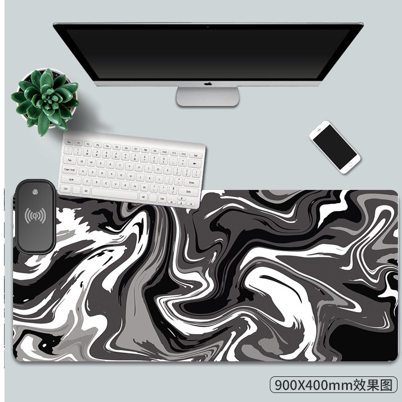 Transfronteriza al por mayor de fábrica nuevo patrón abstracto serie de carga inalámbrica mouse pad color mágico luminoso RGB mouse pad