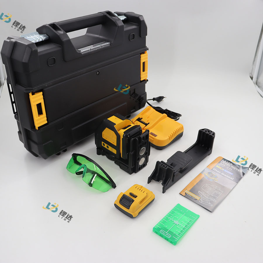 DW款2线绿光水平仪 小型便携式自动打线带支架户外激光投线仪0W18