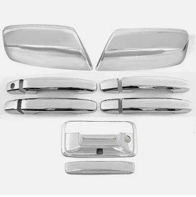 Suitable for Chevrolet 14-18 SILVERADO/Chevrolet sierra electroplating handle + Mirror Cover + tailgate (Other Automotive Exterior Supplies)
