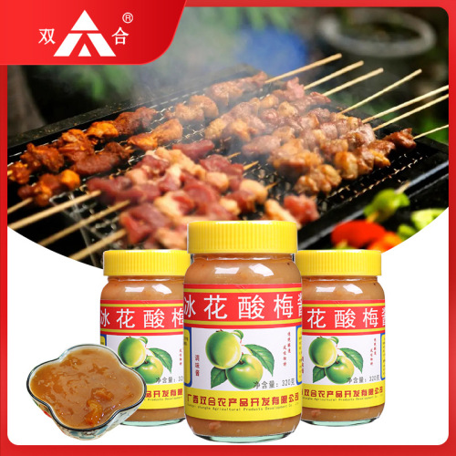 Guangxi Shuanghe Binghua Sour Plum Sauce 320g bottled plum jam jam roasted duck roasted goose barbecued pork dipped in iced plum sauce