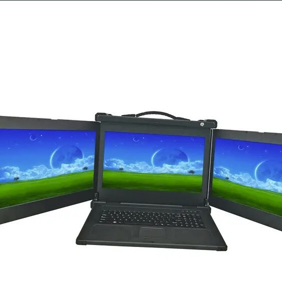 15.6inch Three-Screen Flip-Down Portable Reinforced Laptop Supports Kunlun System and Large Battery