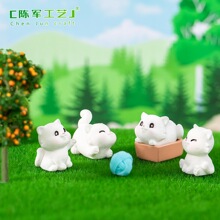 微景观摆件车载迷你摆件装饰桌面小摆件卡通可爱小猫猫树脂工艺品