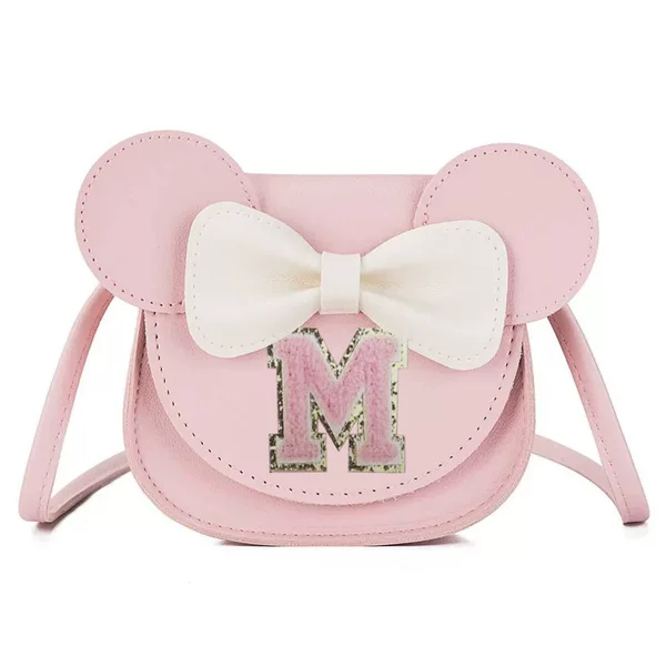 Cross-Border New Bow Letter Bag Korean Style Girls Fashion Shoulder Crossbody Mickey Children's Mini Trendy Bag