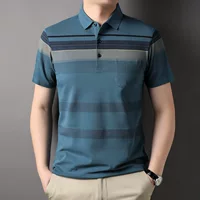 Summer cotton body-friendly polo, with short sleeve, for middle age