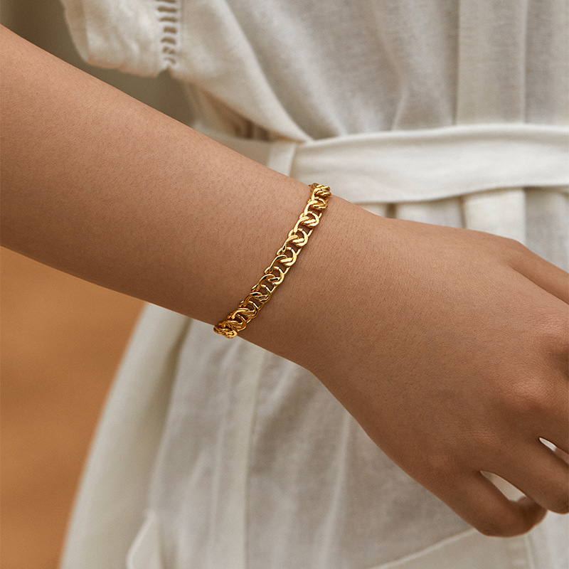 Le Cuivre Plaqué Or 18K Style IG Géométrique Bracelet display picture 10