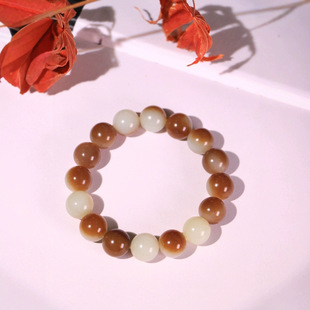 Jin Yu Tang Xinjiang Hetian Jade Sugar White Jade Wear Comfortable Beads Fall on Jade Plate Guan Ying Language Flower Bottom Slip Accompanied