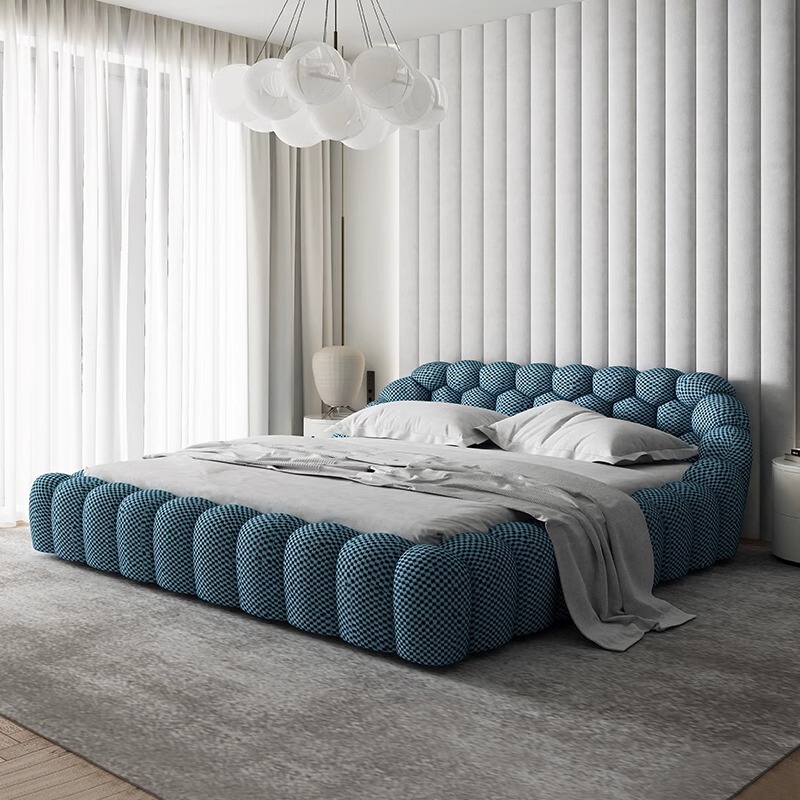 Modern Bubble Bed Bubble Rochburg Designer Creative Floor Bed Bino High-end Lamb Fleece Fabric Bed