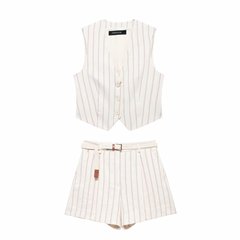 外国貿易リスト! 婦人服卸売り女性用ストライプベストベストベスト