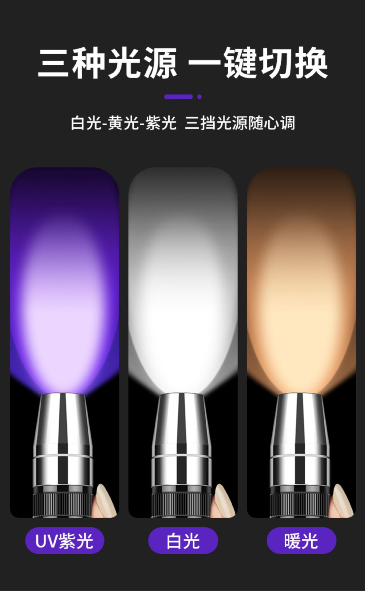 Mobile Phone Repair Uv Curing Lamp Uv Glue Uv Lamp Anti-Counterfeiting Pen Fluorescent Agent Green Oil Curing Lamp Flashlight