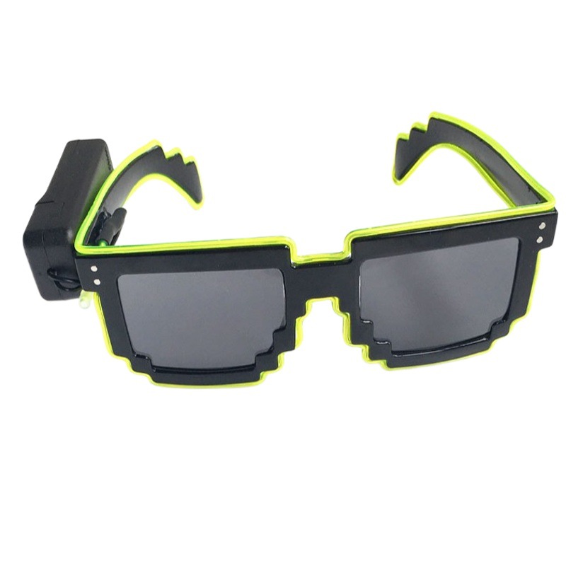 Mosaico gafas luminosas LED inalámbrico disco flash gafas de bola gafas luminosas LED sílaba eléctrica