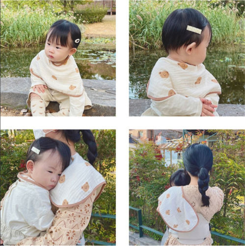 ins Korean baby burp cloth gauze bib newborn cotton shoulder pads baby bib vomiting towel
