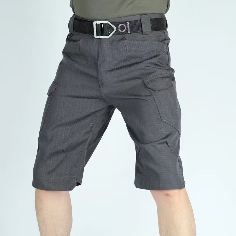 2025 Tactical 7-Point Shorts Men's Military Fan Camouflage Outdoor Cargo Shorts Waterproof Cropped Pants Multi-Pocket Shorts