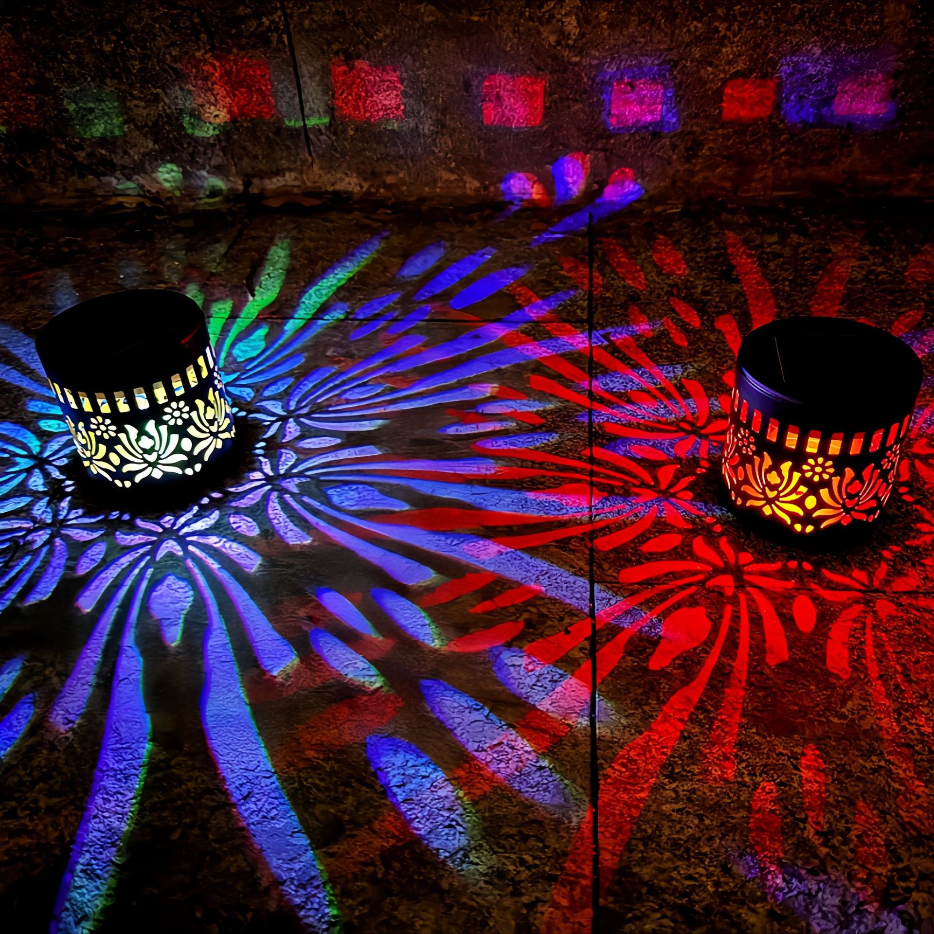 Solcellsdriven mandala solros vägglampa för trädgårdsbelysning_voghion.com