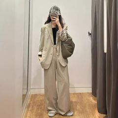 試着室24春夏女性の質感がゆるいシンプルなカジュアルスーツビジネス通勤薄いストレッチコート467188