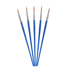 Plastic rod nylon hair flat tip flat pen hook line pen gouache graffiti brush children's brush art supplies