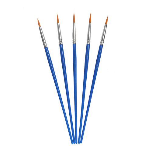 Plastic rod nylon hair flat tip flat pen hook line pen gouache graffiti brush children's brush art supplies