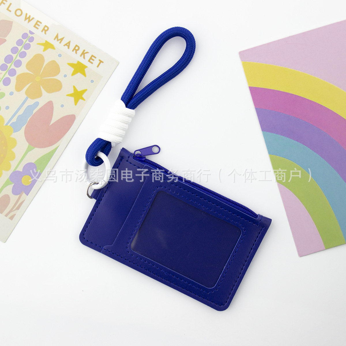 Monedero de tarjeta de dopamina de color sólido, cordón de mano, tarjetero portátil, bolso de cuero con cremallera unisex, comercio exterior