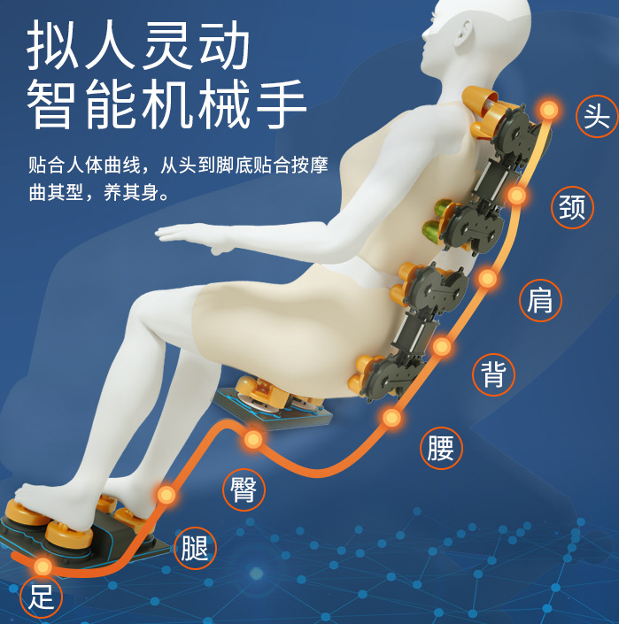 Silla de masaje de cuerpo entero doméstica totalmente automática inteligente de cero gravedad cápsula eléctrica transfronteriza personalizada silla de masaje al por mayor