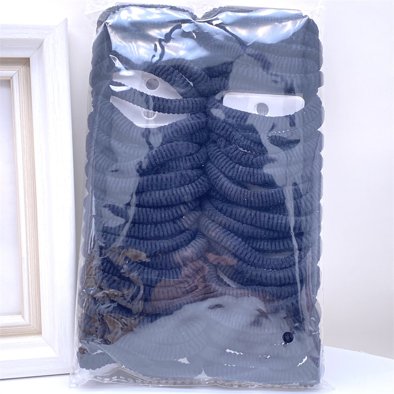 Traje de tarjeta cara sonriente oso etiqueta de cuero leche té color Banda para el cabello corbata de pelo de las mujeres banda de goma supermercado 2 yuanes tienda física accesorios para el cabello