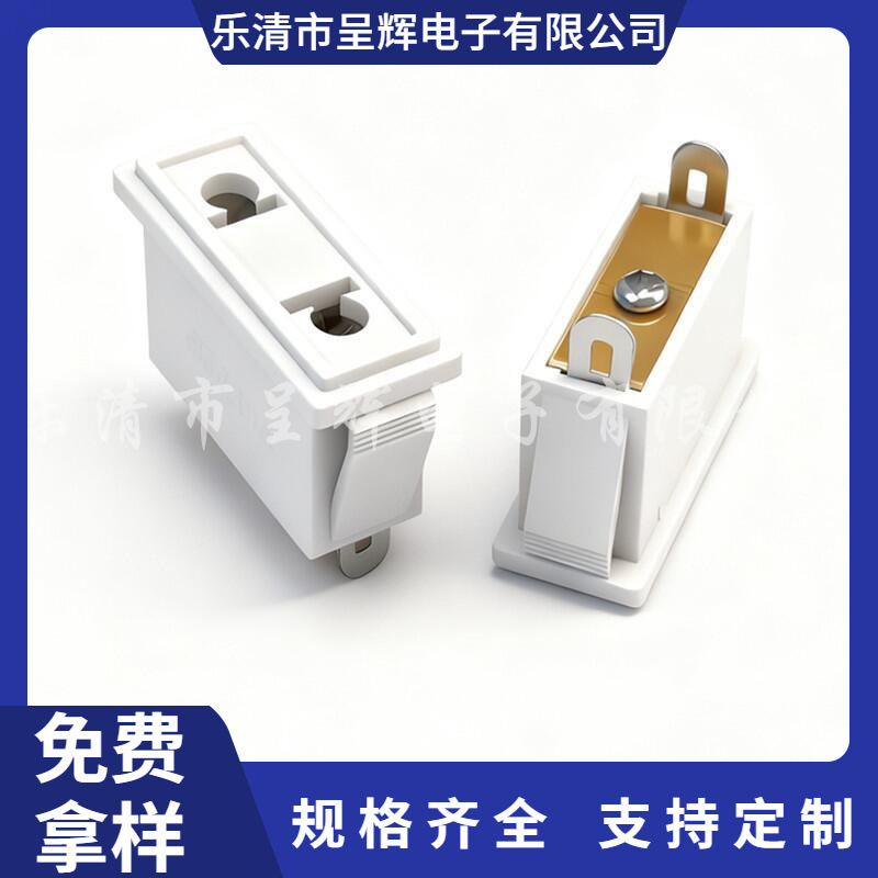 AC-10国标两孔电源插座 白色两孔两脚卡式充电母座 AC电源单相