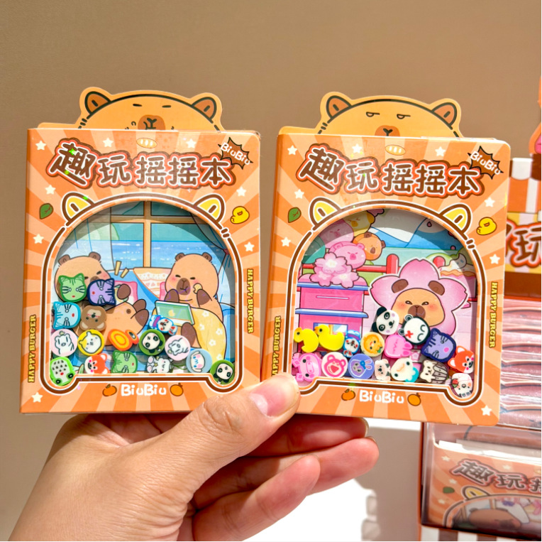 Divertido juego Caprilio agitar cuaderno de notas de la niña corazón de color completo página interior cuaderno de mano de los estudiantes de primaria agitar cuaderno de mano de música