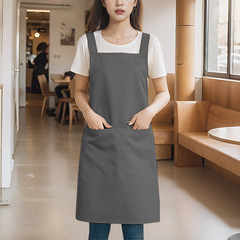 新しいキッチン用家庭用エプロン、グレーのネイルアートエプロン、薄手の作業用エプロン、飲食店、工場専用、男性用、女性用、防水