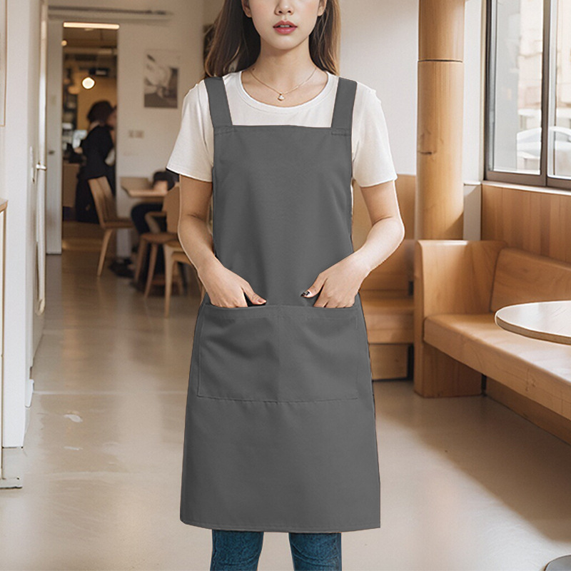 주방 앞치마, 회색 네일아트 앞치마, 얇은 작업용 앞치마, 케이터링 공장 전용, 남성용 작업용, 여성용 방수, 방유