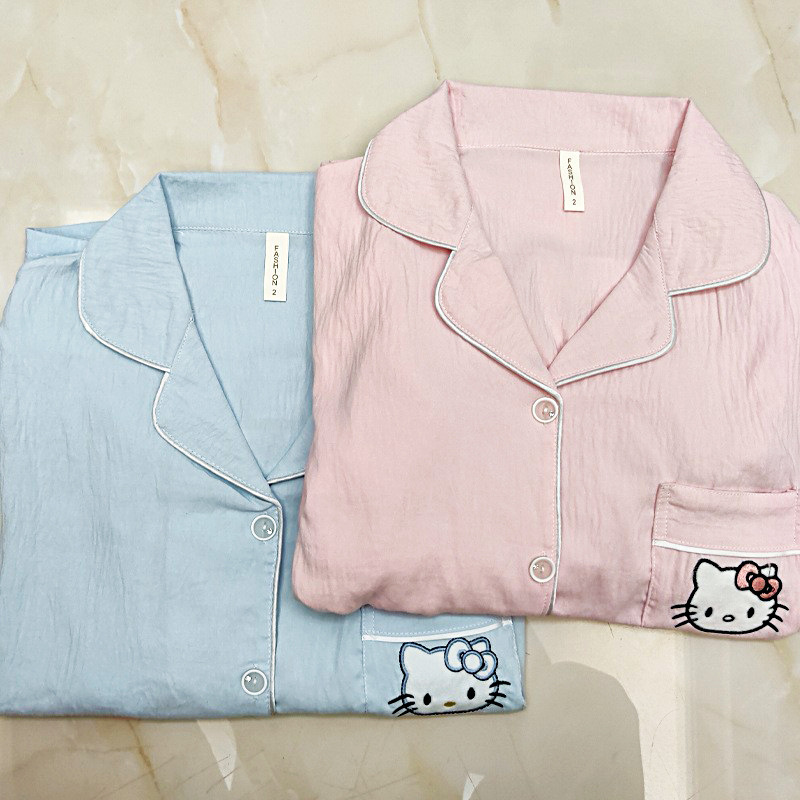 Clouds Cotton Pajamas Women's Suit Cardigan Sweet Princess Style Student Dormitory plus size Home Clothes Can Go Out Cross Border
