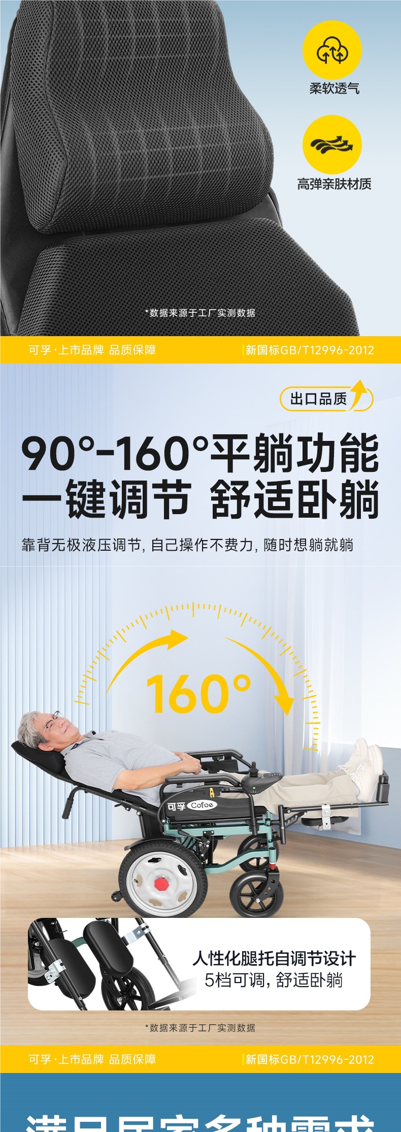 Corfu Electric Wheelchair Intelligent Fully Automatic Scooter for the Elderly, Disabled and Elderly, Lightweight Folding Small