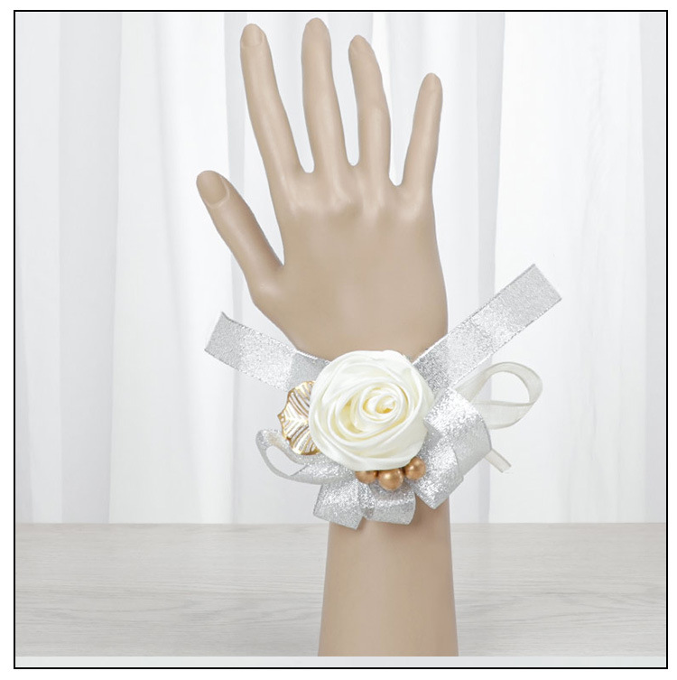 Fournitures De Mariage De Style Occidental Argent Rose Poignet Fleur Fournitures De Mariage En Gros display picture 2