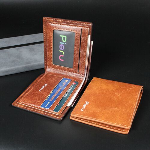 Hot Selling Fire Burned Ground male wallet large capacity faux leather fashionable youth money clip short men's ticket holder