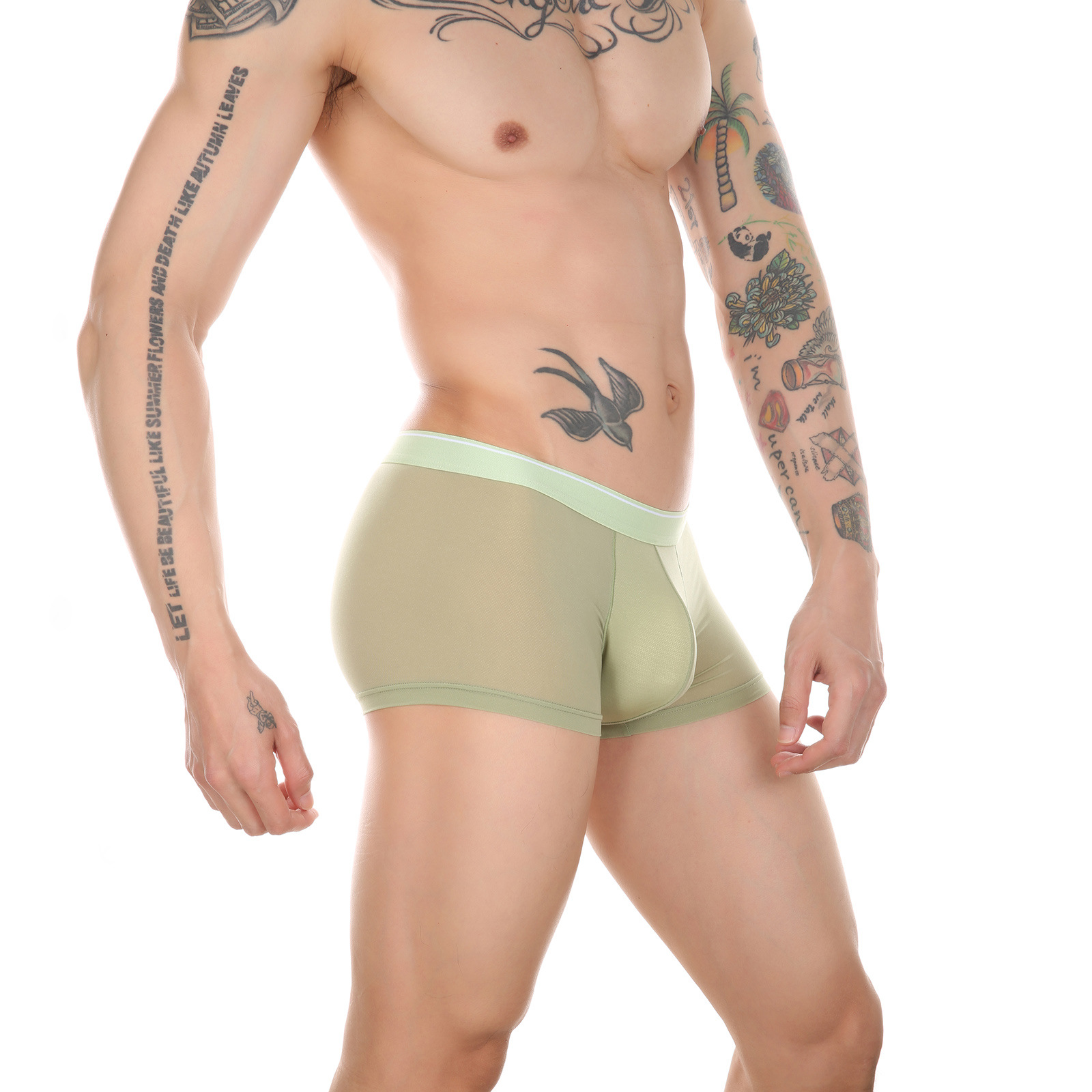 Boxer Militaire Homme WJ By NEOFAN – Kaki, Taille L, Microfibre Transparente