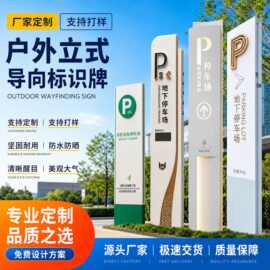 厂家定制户外立式导向牌商场停车场指引牌公园指示牌精神堡垒立牌