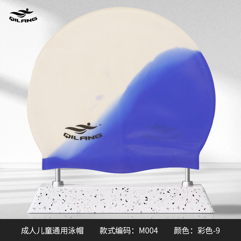 Adultos y niños sombreros de silicona personalizados logotipo de impresión de dibujo de muestra OEM sin estrangular sombreros de buceo fuente de trabajo