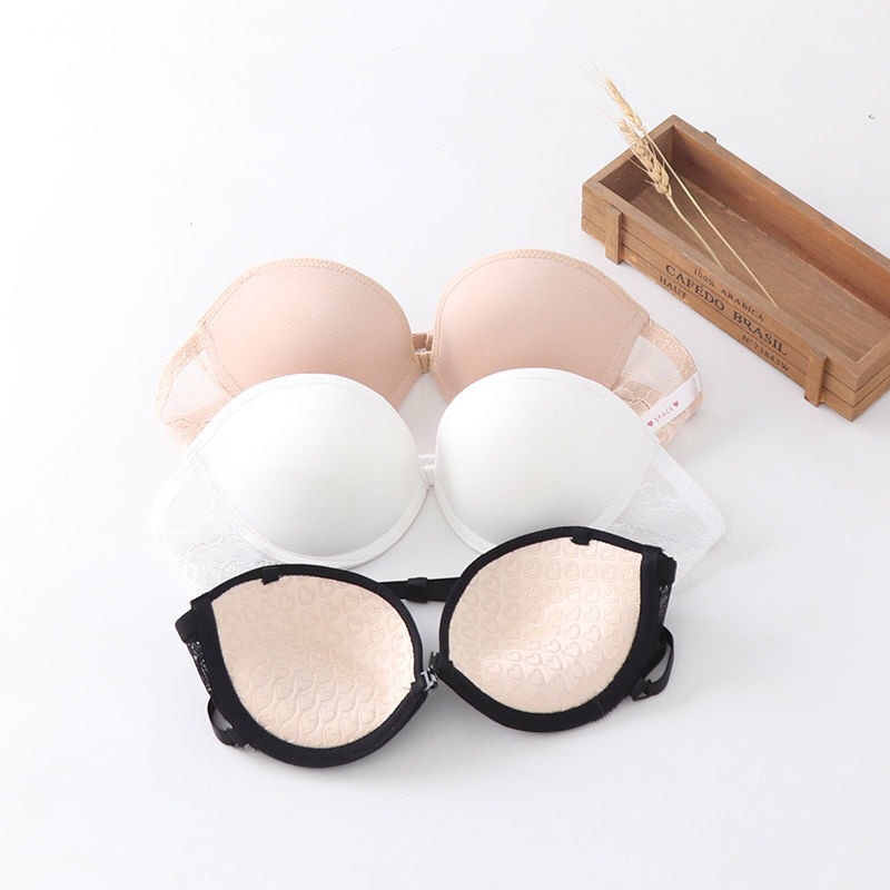Spring and summer Hong Kong chic versatile strapless super non-slip invisible push-up tube top love silicone non-slip underwear bra