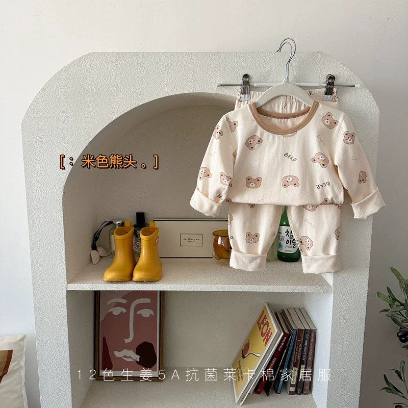 Demi-season children's autumn thermal underwear with ginger, pijama for men and women, children's clothing