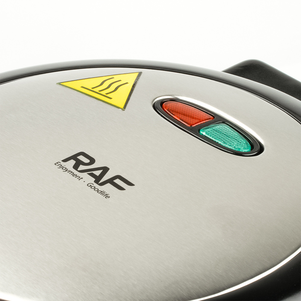 RAF Vertiefte elektrische Grillplatte, Pizza-Pfannkuchenpfanne, doppelseitige Heizung, Grillmaschine, Crêpe-Sandwich-Brotbackautomat_voghion.com
