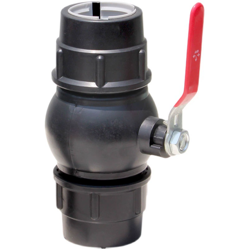 X6RO wholesale pe water pipe live ball valve 6 points quick connect switch 32 plastic snap valve black plastic pipe connection