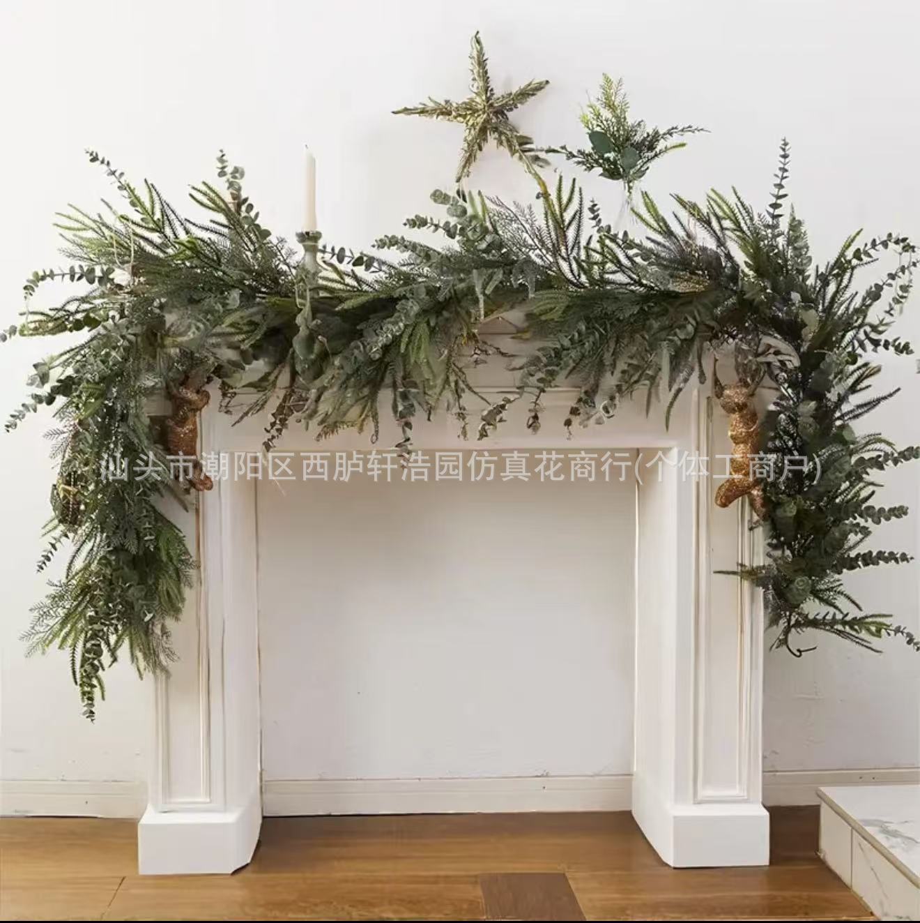 6ft Artificial Norfolk Pine Garland Rattan Realistic Artificial…