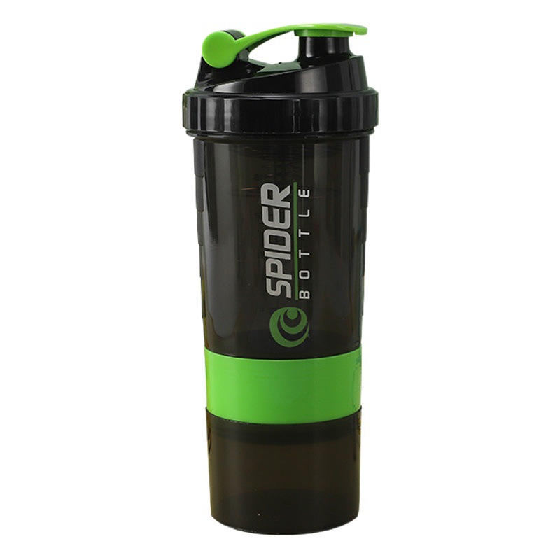 500ml de tres capas batido Copa de deportes taza proteína polvo gimnasio batido taza de mezcla taza de moda